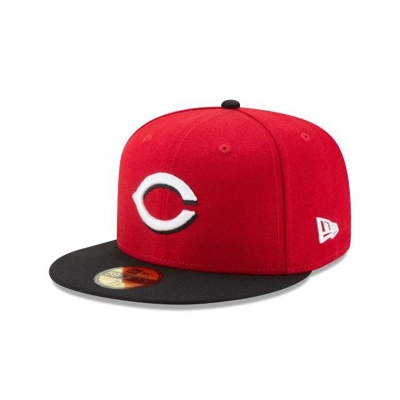 Red Cincinnati Reds Hat - New Era MLB Authentic Collection 59FIFTY Fitted Caps USA1297865